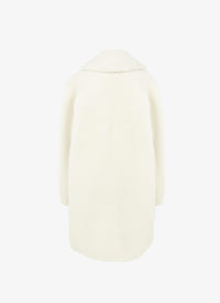 BLANC NACRE MANTEAU MANTEAU MERINOS SOFT