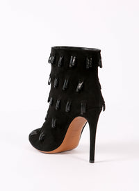 NOIR/NOIR BOOTS BOTTINES CHAMOIS+AYERS POMPON