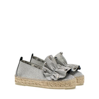 Espadrilles compensées Sergio Rossi x Manebi - Argent