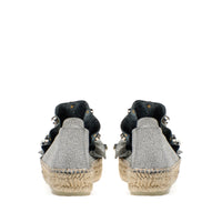 Espadrilles compensées Sergio Rossi x Manebi - Argent
