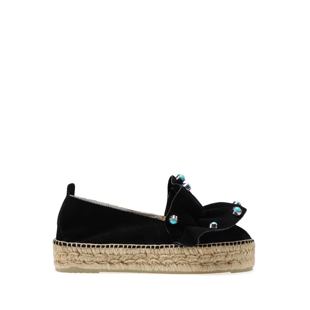 Espadrilles compensées Sergio Rossi x Manebi - Noir