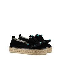 Espadrilles compensées Sergio Rossi x Manebi - Noir