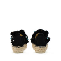 Espadrilles compensées Sergio Rossi x Manebi - Noir