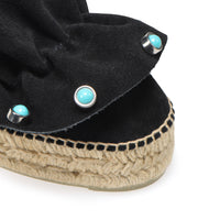 Espadrilles compensées Sergio Rossi x Manebi - Noir