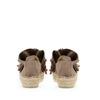 Espadrilles compensées Sergio Rossi x Manebi - Taupe