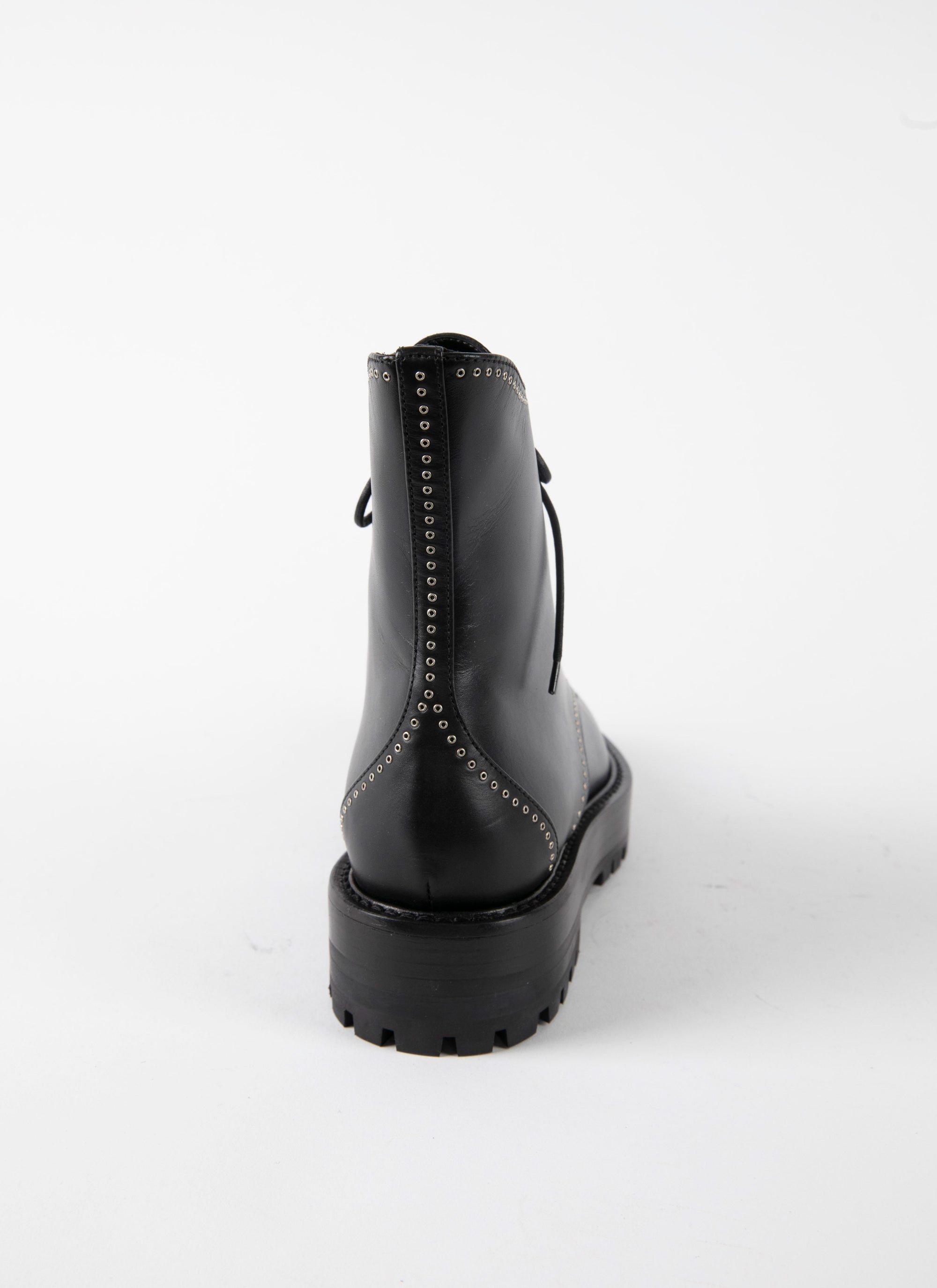 NOIR BOTTINES BOTTINES VEAU MICRO OEILLETS