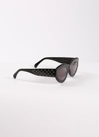 GRIS/NOIR LUNETTES CAT EYE 51 Sunglass WOMAN ACETATE