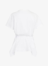 BLANC HAUT TEE SHIRT MC JERSEY DE COTON