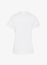 BLANC HAUT TEE SHIRT MC JERSEY DE COTON