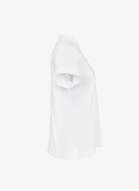 BLANC HAUT TEE SHIRT MC JERSEY DE COTON