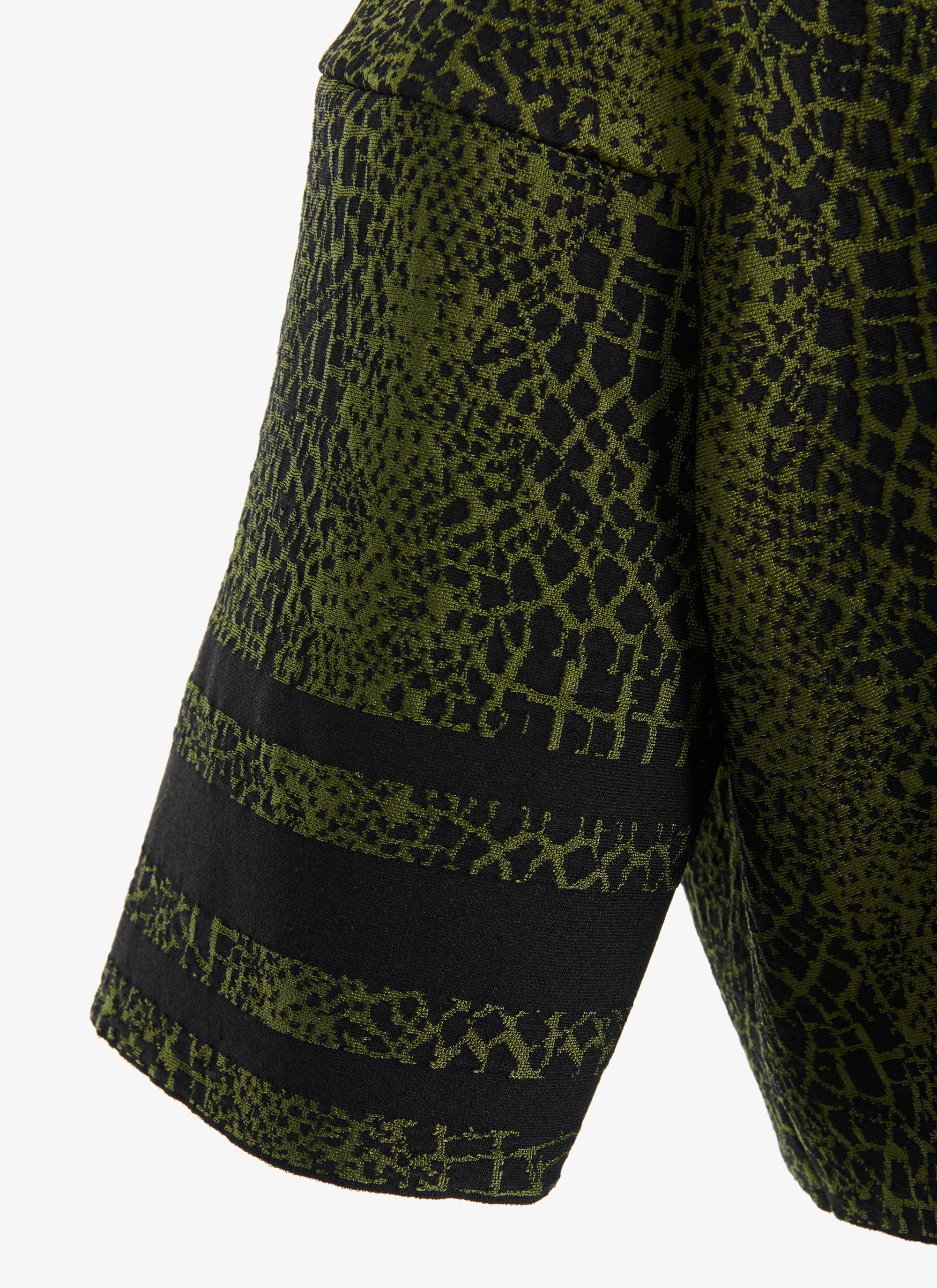 NOIR/VERT MAILLE PULL COURT MAILLE ANIMALIER