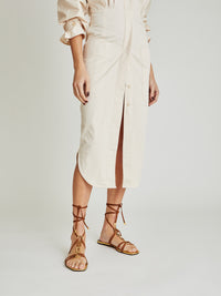 NAVY CATHY Sandales plates en daim & cuir