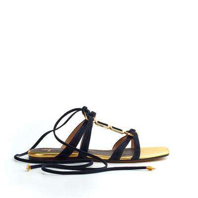 Cathy Laces Cathy Sandals - Navy