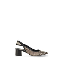 Slingback Diamant 45 - Python & Noir