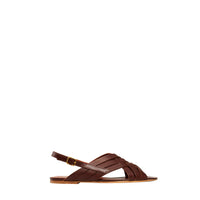 Sandales plates Jaspe 10 - Tabacco