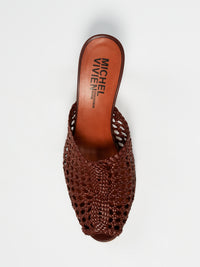 Mules tressées Saada 60 - Tabacco