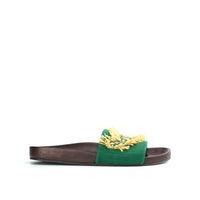 Slides Sara braided - Green