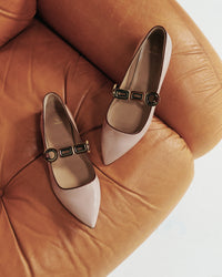 Jime ballerinas in patent leather - Powder Pink