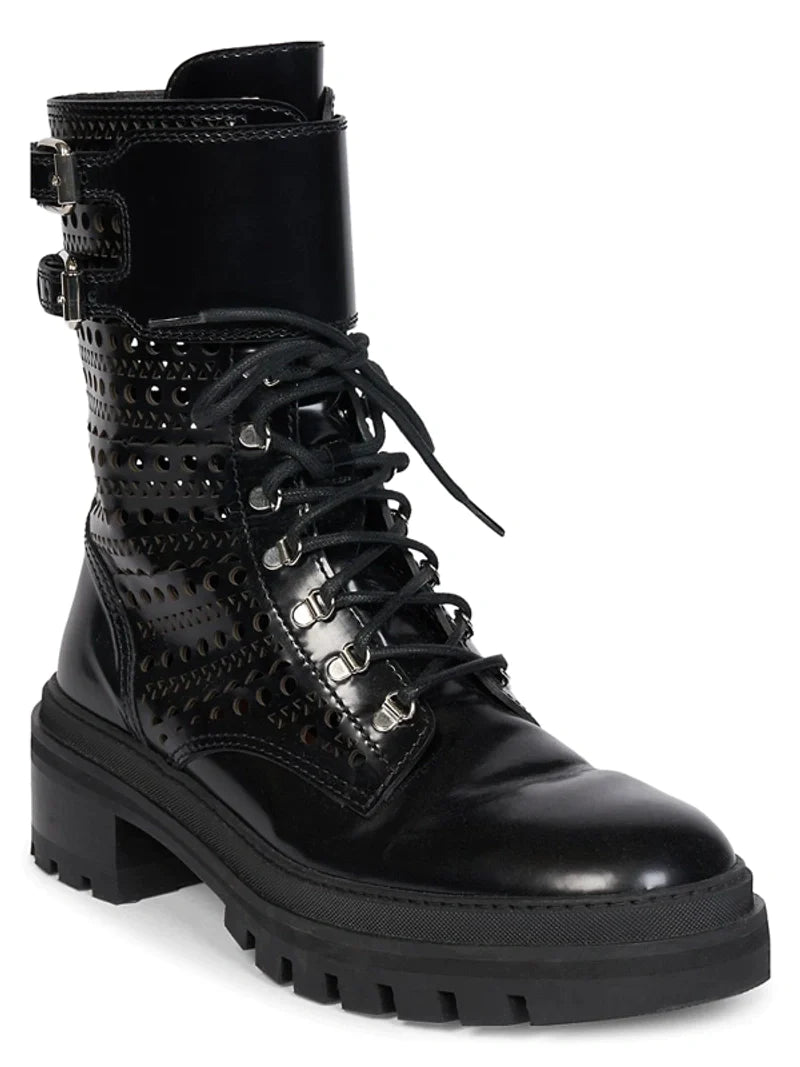 NOIR BOTTINES BOTTINES VEAU SPAZ VIENNE PERFORE